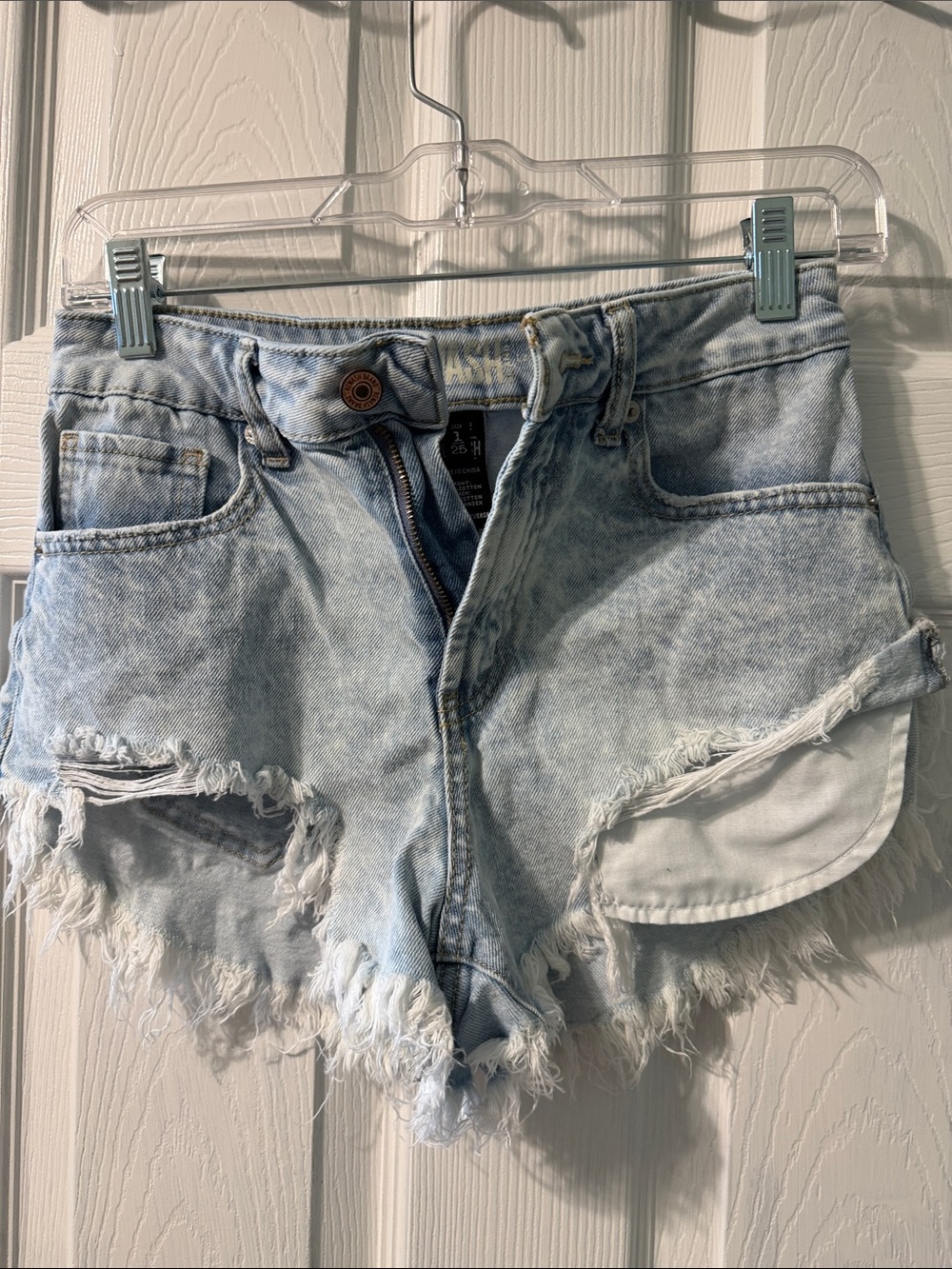 Rewash Light Blue Distressed Denim Cutoff Shorts